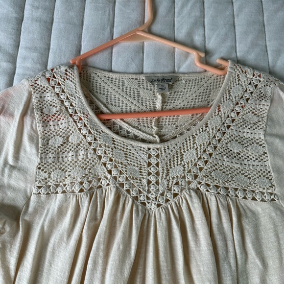 Lucky Brand Small Knit Women’s Crochet Lightweight Boho Chic Flowy Blouse Top - Picture 6 of 7